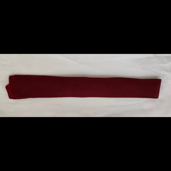 Men’s Ralph Lauren Knit Tie (Cranberry Colour) - Picture 3 of 3